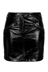 Top Shop Vinyl Zip Pocket Skirt